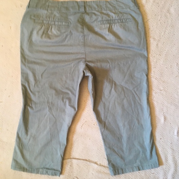 Lee Midrise Fit Sea-Green Capris Ladies Sz 14 Preowned Pants - Picture 4 of 4